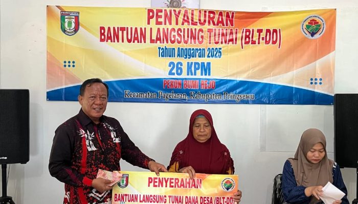 Pekon Bumi Rejo Salurkan BLT-DD Tahun 2025 kepada 26 Keluarga Penerima Manfaat