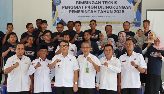 Ajak Pemerintah Dukung P4GN, Ka. BNNK Lamsel Gelar Bimtek di GSG Titiwangi, Candipuro