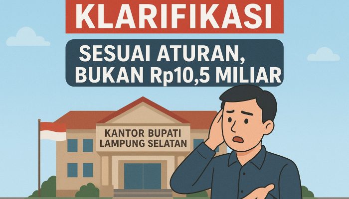 Tak Benar Rp10,5 Miliar, Pemkab Lampung Selatan Klarifikasi Soal Anggaran BPO Bupati