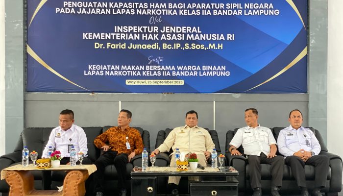 Irjen Kemenham Berikan Penguatan Kapasitas HAM di Lapas Narkotika Bandar Lampun