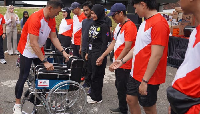 Bersama Gubernur dan Forkopimda Provinsi Lampung, Pangdam XXI/RI Ikuti PMI RUN 4 Humanity HUT Ke-80 PMI Tahun 2025