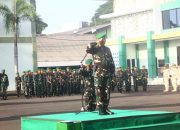 Kasrem 043/Gatam Ikuti Upacara Bendera Bulanan di Kodam XXI/Radin Inten