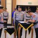 Kapolri Pimpin Sertijab, Kapolda Lampung Irjen Pol Helmy Santika Serahkan Tongkat Komando Kepada Irjen Pol Helfi Assegaf