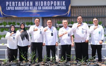 Lapas Narkotika Bandar Lampung Dukung Program Ketahanan Pangan Melalui Pertanian Hidroponik