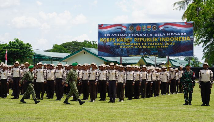 Pangdam XXI/Raden Inten Tutup Pelatihan Persami dan Bela Negara Korps Kadet Republik Indonesia Gelombang III Tahun 2025