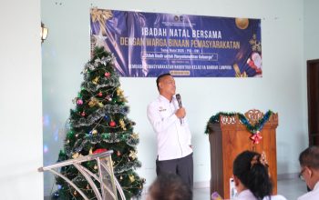 Sambut Natal Tahun 2025, Kalapas Narkotika Bandar Lampung Ajak Warga Binaan Memperbaiki Diri