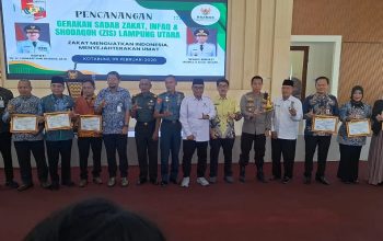 BAZNAS Lampura Gelar Pencanangan Gerakan Sadar ZIS, Dihadiri Forkopimda Dan OPD