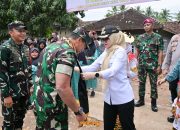 Bupati Nanda Dampingi Wasev Panglima TNI Tinjau TMMD Ke-127 Kodim 0421/Lampung Selatan