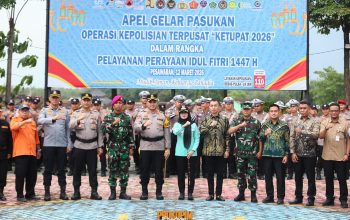 Bupati Nanda Indira Pimpin Apel Gelar Pasukan Operasi Ketupat Krakatau 2026