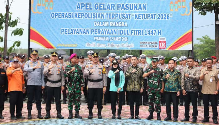 Bupati Nanda Indira Pimpin Apel Gelar Pasukan Operasi Ketupat Krakatau 2026