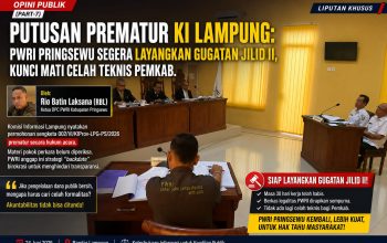 Putusan Prematur KI Lampung: PWRI Pringsewu Segera Layangkan Gugatan Jilid II, Kunci Mati Celah Teknis Pemkab.