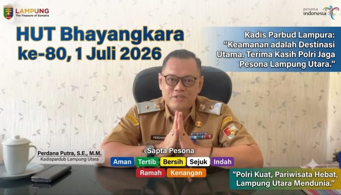 HUT Bhayangkara ke-80, Kadis Parbud Lampura : Keamanan adalah Destinasi Utama, Terima Kasih Polri Jaga Pesona Lampung Utara