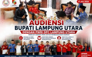 PWRI Lampung Utara Audiensi Bersama Bupati Hamartoni Ahadits, Perkuat Sinergi Pers untuk Pembangunan Daerah