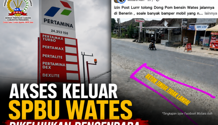 Soroti Akses Beton SPBU Swasta Wates yang Tidak Landai, Ketua PWRI Pringsewu Desak Owner Benahi Teknis Jalan.