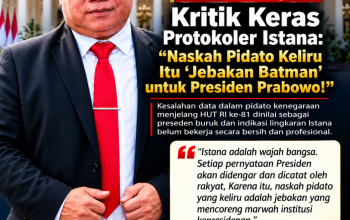 Ketum GCP Bang Iwan Kritik Keras Protokoler Istana: “Naskah Pidato Keliru Itu ‘Jebakan Batman’ untuk Presiden Prabowo!”