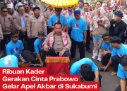 Ribuan Kader Gerakan Cinta Prabowo Gelar Apel Akbar di Sukabumi