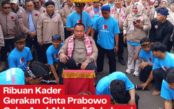 Ribuan Kader Gerakan Cinta Prabowo Gelar Apel Akbar di Sukabumi