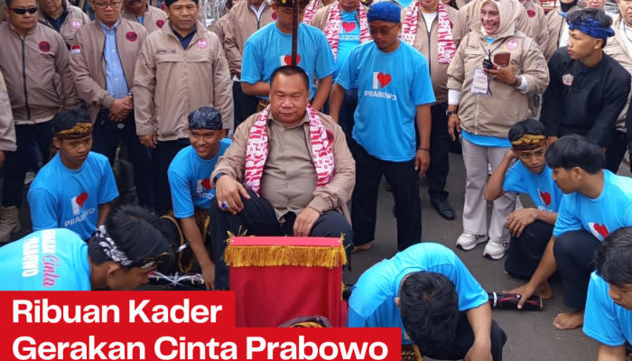 Ribuan Kader Gerakan Cinta Prabowo Gelar Apel Akbar di Sukabumi