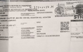 Kehilangan STNK Motor Vespa Sprint Plat BE 2405 AIK di Wilayah Grogol I
