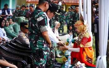 Kolaborasi TNI dan Pemkab Lampung Utara Targetkan Pemerataan Pembangunan Lewat TMMD Ke-129
