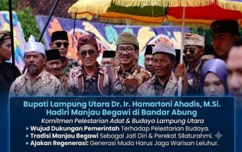 Bupati Lampung Utara Hadiri Prosesi Adat “Manjau Begawi” di Bandar Abung