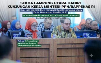 Sekda Lampung Utara, Intji Indriati, Hadiri Kunker Menteri PPN/Kepala Badan BAPPENAS RI di Bandar Lampung