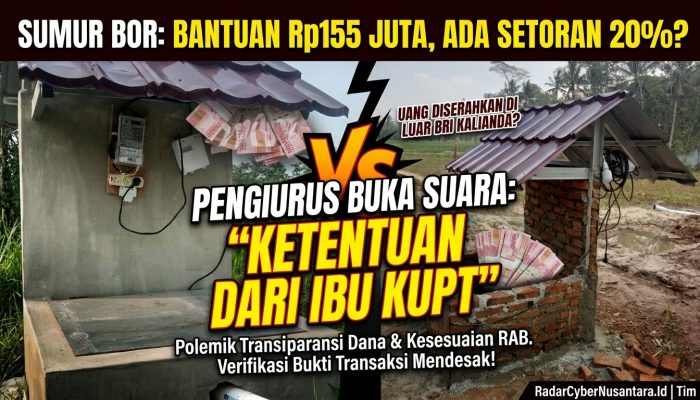 Dugaan Setoran 20 Persen Sumur Bor Rp155 Juta, Pengurus Buka Suara