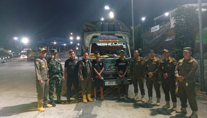 Jaga Pasokan Pangan, Satpol PP Provinsi Lampung dan Satgas TNI Pantau Pengiriman Gabah di Bakauheni